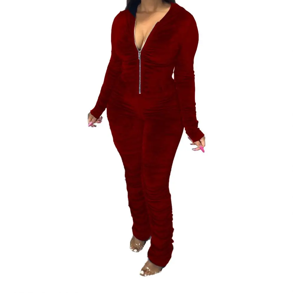 201227 S TO XL Hot selling women's autumn and winter new fashion casual pleated jumpsuit
201227 S TO XL Hot selling women's autumn and winter new fashion casual pleated jumpsuit