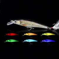 

Lureking 2019 New Night Floating Plug Fishing Lures, Colorful LED Minnow Lure Crank Bait Tackle