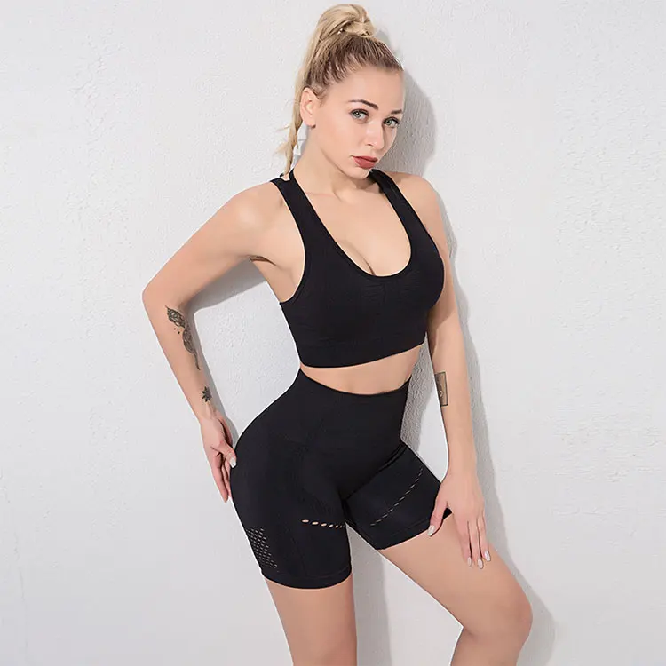 Wholesale Popular Women Gym Wear Workout Clothing 6 color Summer Sports Fitness Bra Yoga Shorts Suit Set
Wholesale Popular Women Gym Wear Workout Clothing 6 color Summer Sports Fitness Bra Yoga Shorts Suit Set