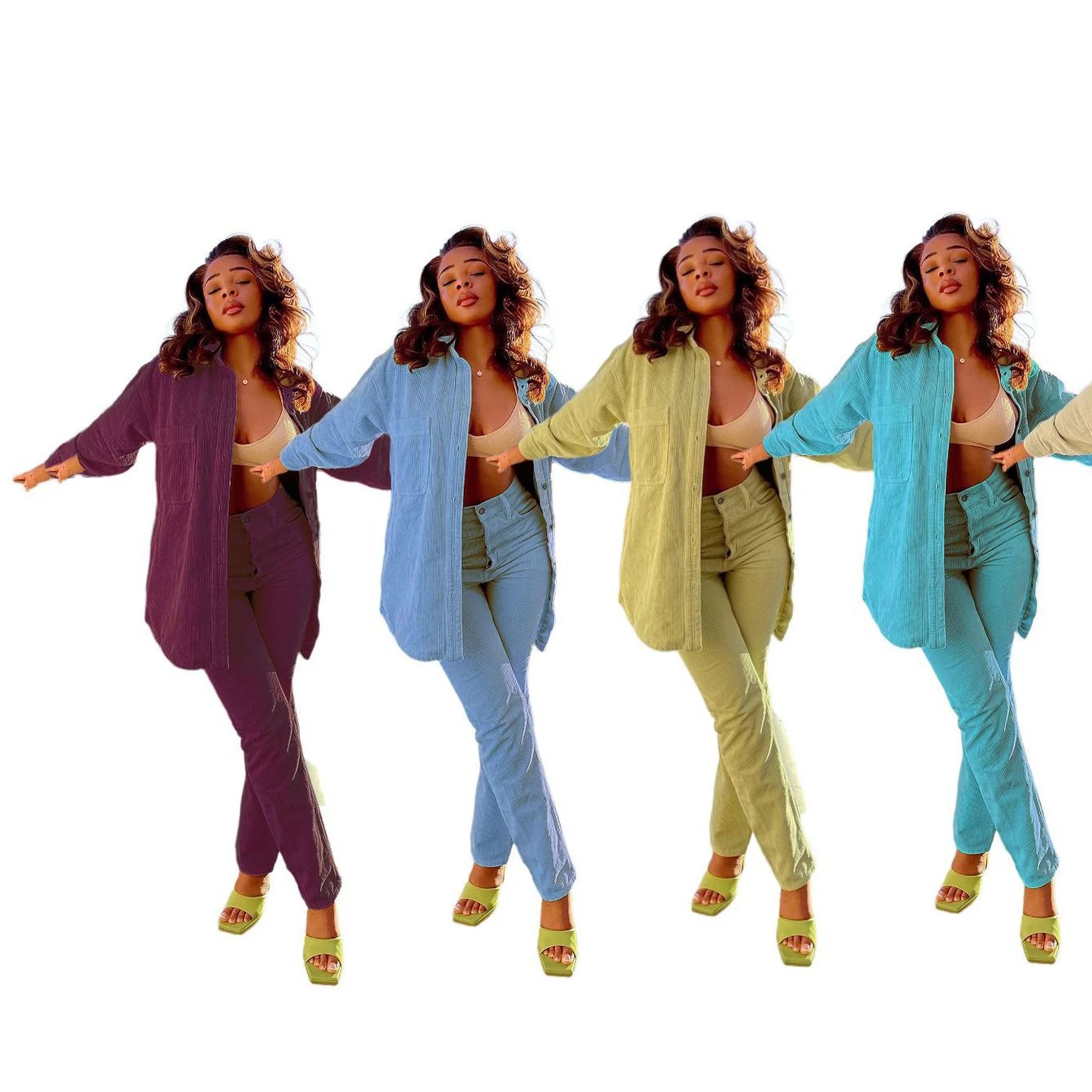 High quality 2022 new arrivals spring fall set woman Retro long sleeve blouse Solid color trousers women two piece jacket set, Picture color
High quality 2022 new arrivals spring fall set woman Retro long sleeve blouse Solid color trousers women two piece jacket set, Picture color