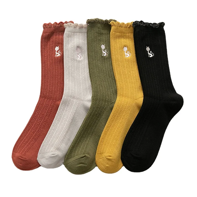 High quality Fashion women bamboo socks embroidery logo lace slouch loose socks for girls, 5colors/custom
High quality Fashion women bamboo socks embroidery logo lace slouch loose socks for girls, 5colors/custom