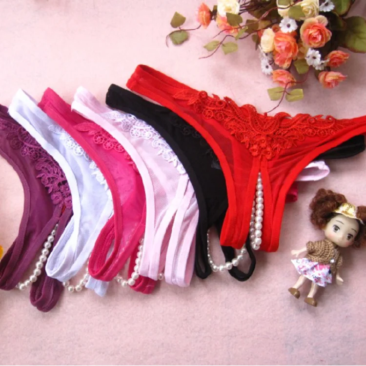 wholesale Women's Sexy string pearl T-Back lace beaded crotchless pearls G-String with yoni pearls Thongs, 5 colors
wholesale Women's Sexy string pearl T-Back lace beaded crotchless pearls G-String with yoni pearls Thongs, 5 colors