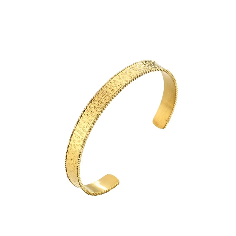 Hot Selling French Design 18K Gold Plated Hammered Pattern Bangle Cheap Minimalist Jewelry, Gold color
Hot Selling French Design 18K Gold Plated Hammered Pattern Bangle Cheap Minimalist Jewelry, Gold color