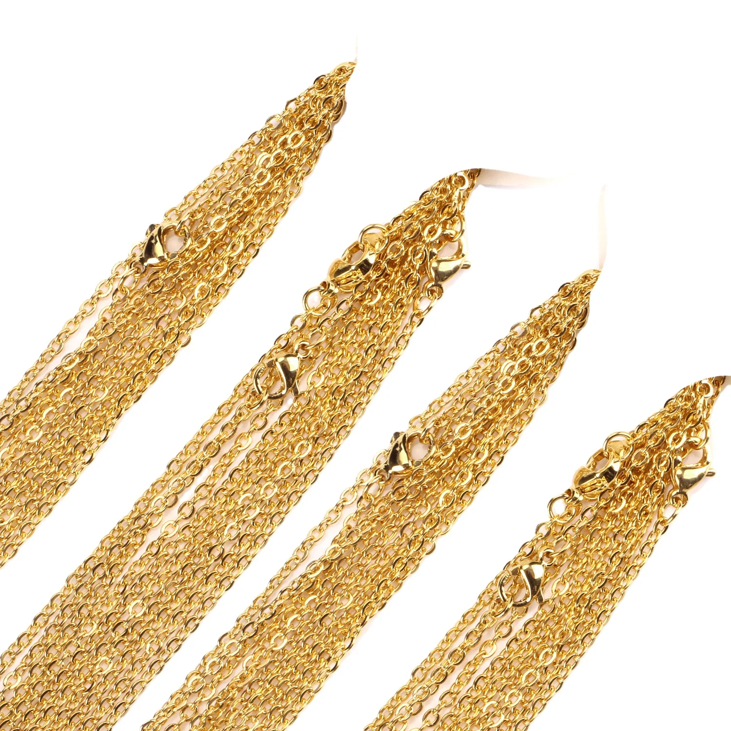 Width 2mm Cut Rolo Round Link Stainless Steel Chain 18K Gold Plated Necklace Chains Wholesale Jewelry Chain
Width 2mm Cut Rolo Round Link Stainless Steel Chain 18K Gold Plated Necklace Chains Wholesale Jewelry Chain
