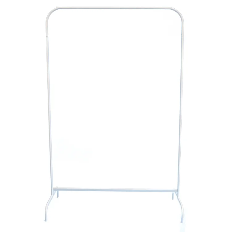 Simple Clothes Rack Hanger Metal Cloth Hanging Stand for Laundry Room, White 
Simple Clothes Rack Hanger Metal Cloth Hanging Stand for Laundry Room, White