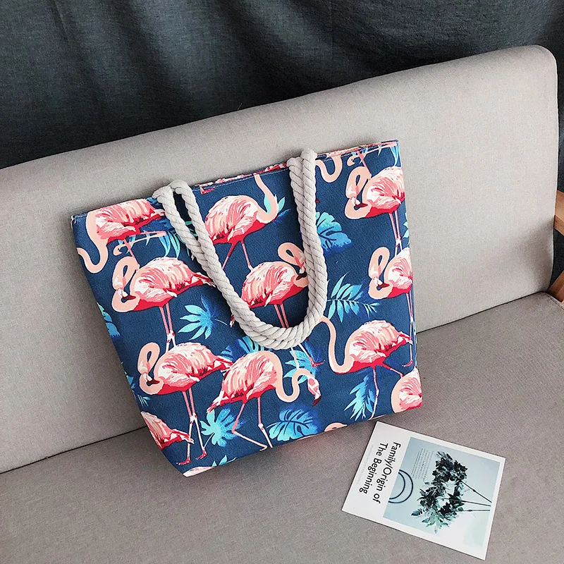 2021 new double-sided canvas bag thick rope one-shoulder bag stylish simple print hand-held beach bag
2021 new double-sided canvas bag thick rope one-shoulder bag stylish simple print hand-held beach bag