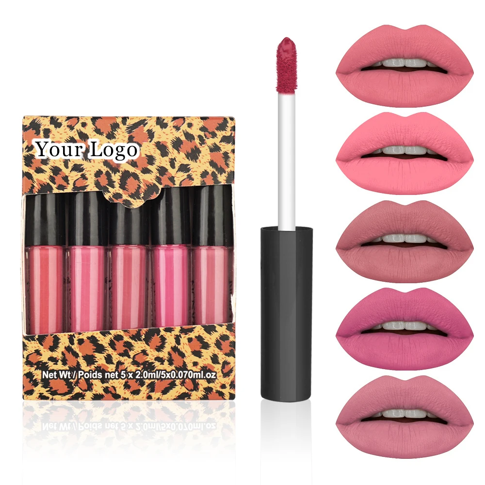 New matte liquid lipsticks 5pcs set beauty makeup lip gloss with custom packaging
New matte liquid lipsticks 5pcs set beauty makeup lip gloss with custom packaging