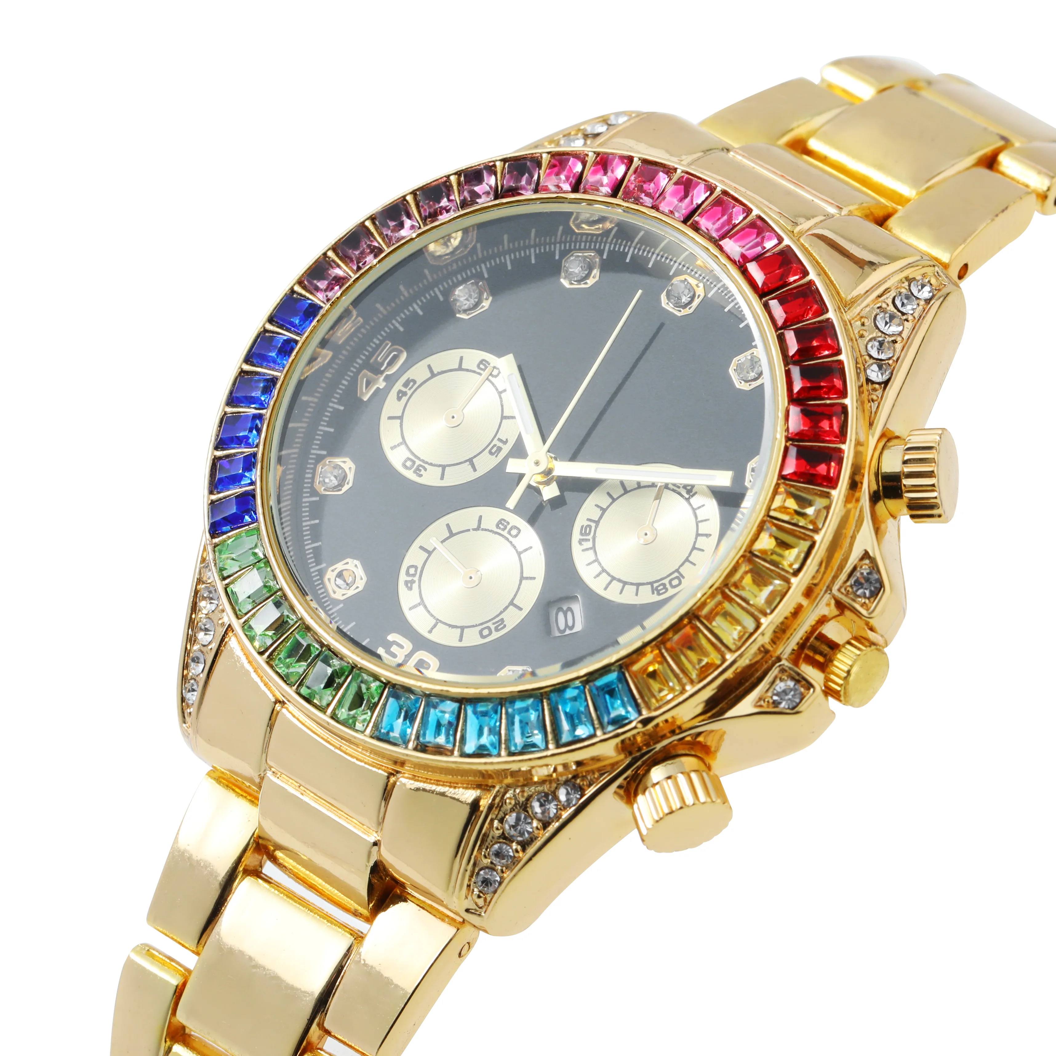 Luxury Men Full Diamond Watches Quartz Men Calendar Watch Waterproof Hip Hop Male Clock for Men Women Gift, As picture
Luxury Men Full Diamond Watches Quartz Men Calendar Watch Waterproof Hip Hop Male Clock for Men Women Gift, As picture