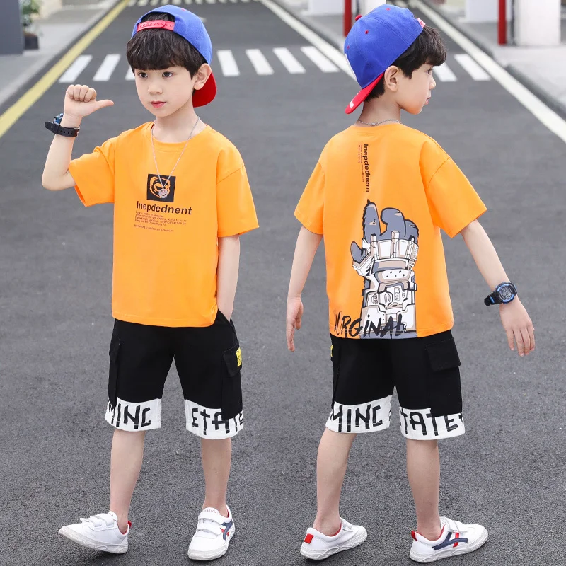 2021 Summer Children Sports Suit Boy Set Boys Short Sleeve T-shirt +shorts Pants Kids Boy Clothes Sets
2021 Summer Children Sports Suit Boy Set Boys Short Sleeve T-shirt +shorts Pants Kids Boy Clothes Sets