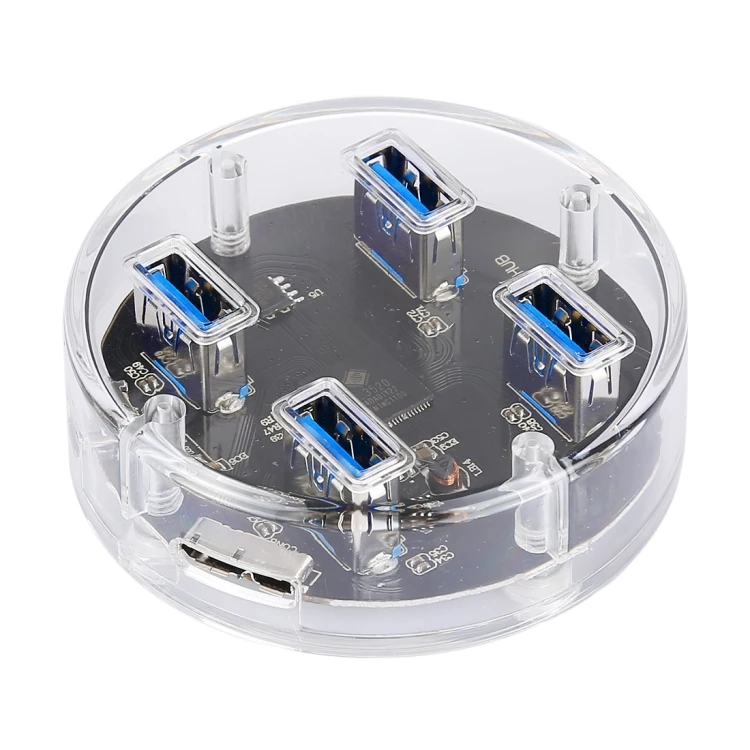 5Gbps Super Speed 4-Port USB 3.0 HUB USB HUB Round Shape Transparent Desktop HUB for Computer Laptop
5Gbps Super Speed 4-Port USB 3.0 HUB USB HUB Round Shape Transparent Desktop HUB for Computer Laptop