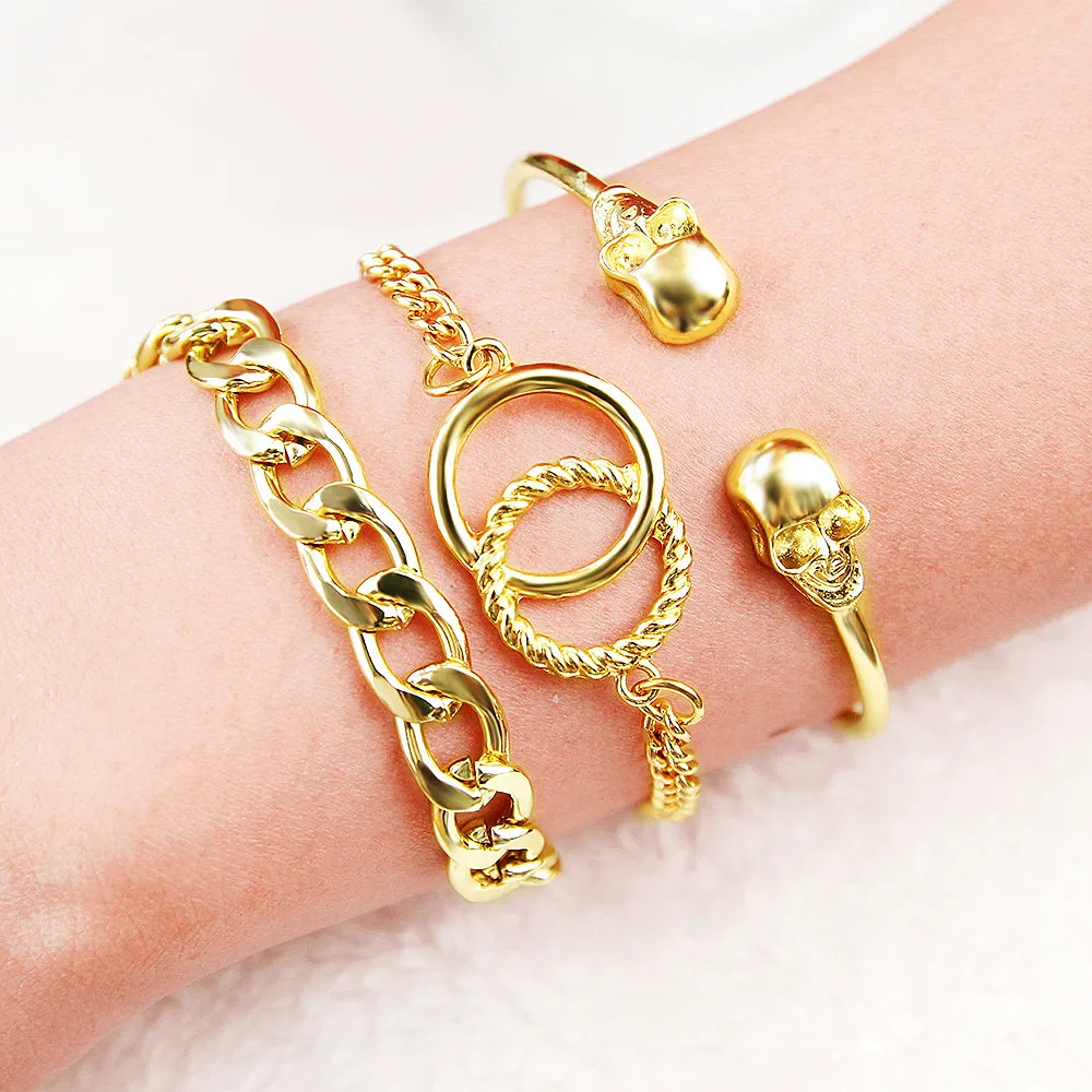 BRACELET SET Personality Skul Alloy Ladies Multi Layer Bracelet women Jewelrys Handmade Bracelet Female
BRACELET SET Personality Skul Alloy Ladies Multi Layer Bracelet women Jewelrys Handmade Bracelet Female