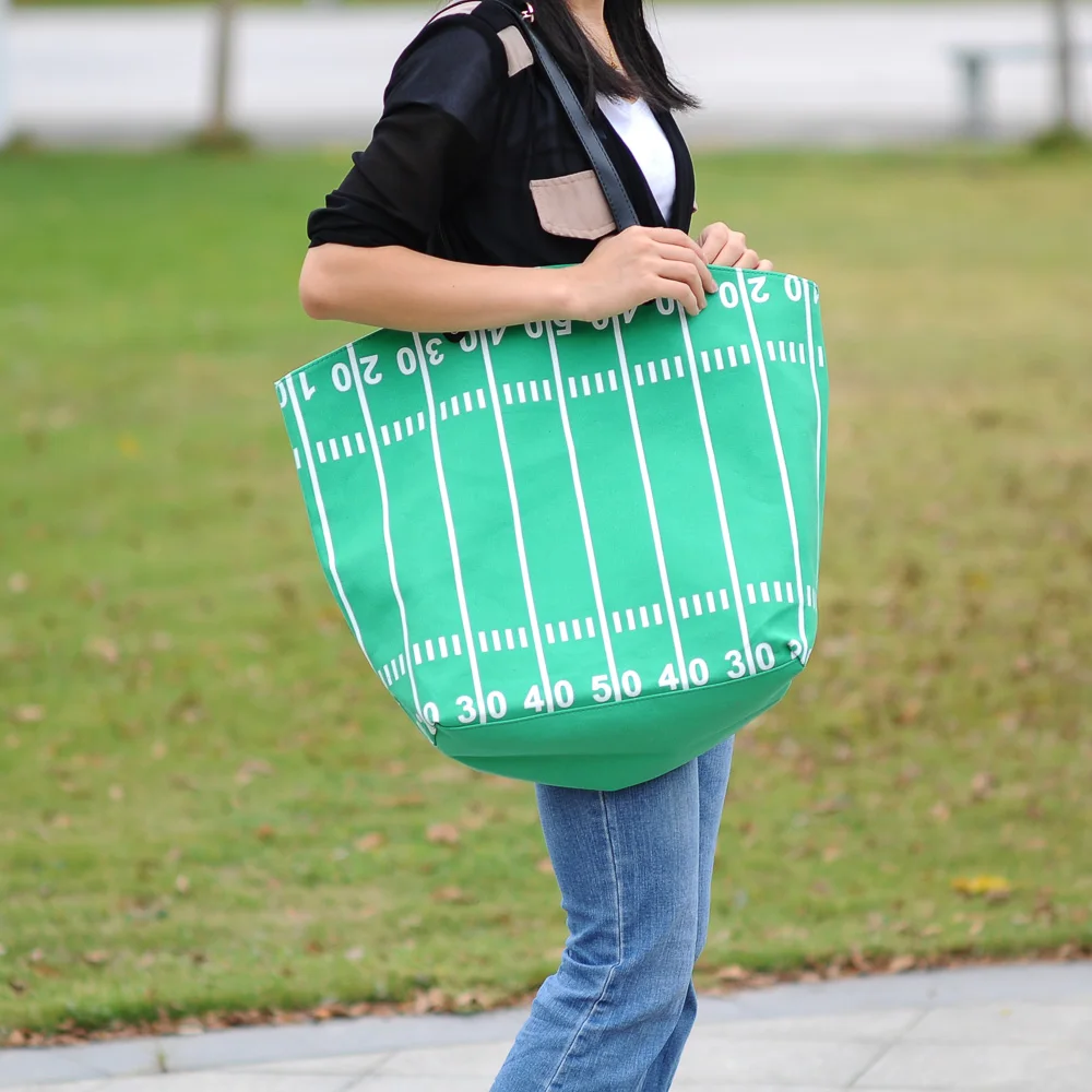 Wholesale Supplier Green Football Tote Bag Canvas Large Carryall Handbag Personalized Football Field Tote Bag DOM112-374
Wholesale Supplier Green Football Tote Bag Canvas Large Carryall Handbag Personalized Football Field Tote Bag DOM112-374