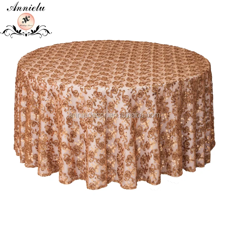New style ribbon embroidery wedding table cloth
