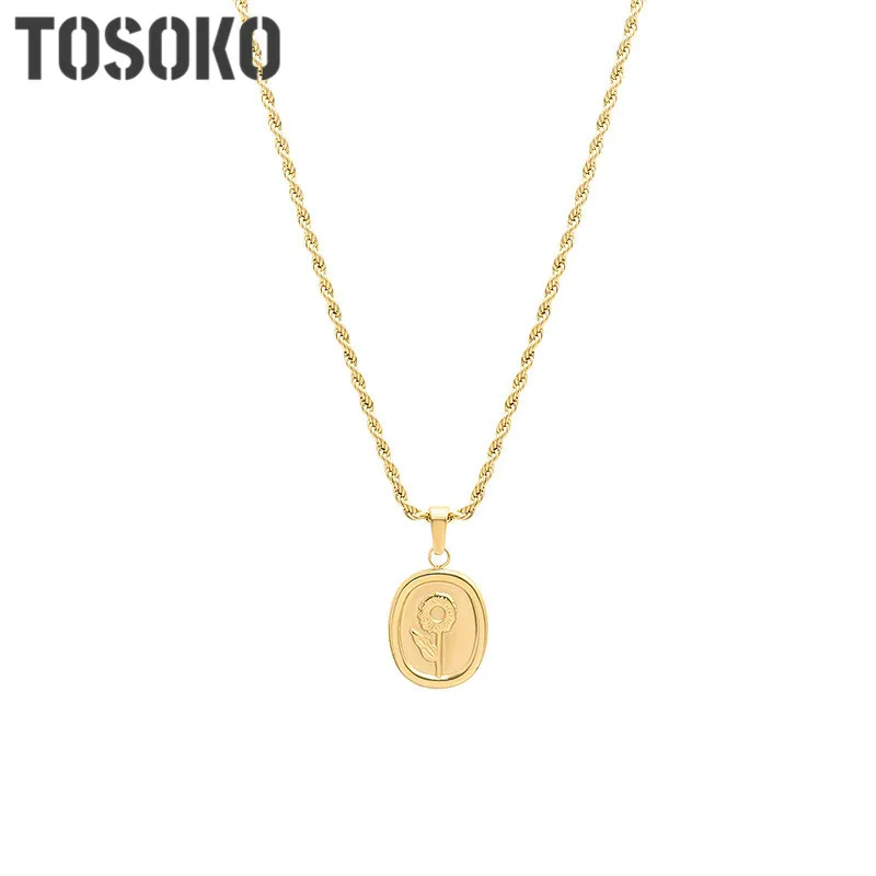 Stainless Steel Jewelry Rose Flower Pendant Necklace Women's Sweater Chain Long Sweet Necklace BSP817
Stainless Steel Jewelry Rose Flower Pendant Necklace Women's Sweater Chain Long Sweet Necklace BSP817