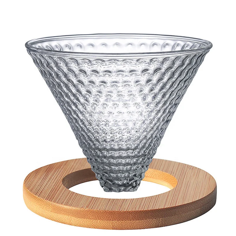GV11 Wholesale Reusable Pour Over Coffee Filter 2-4Cups Glass Coffee Dripper Bamboo Coffee Strainer
GV11 Wholesale Reusable Pour Over Coffee Filter 2-4Cups Glass Coffee Dripper Bamboo Coffee Strainer