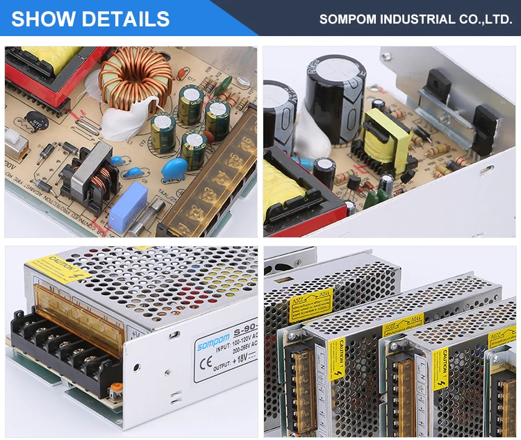 High efficiency SMPS AC 110V 220V to DC 18V 5A switching power supply 100W pcb
