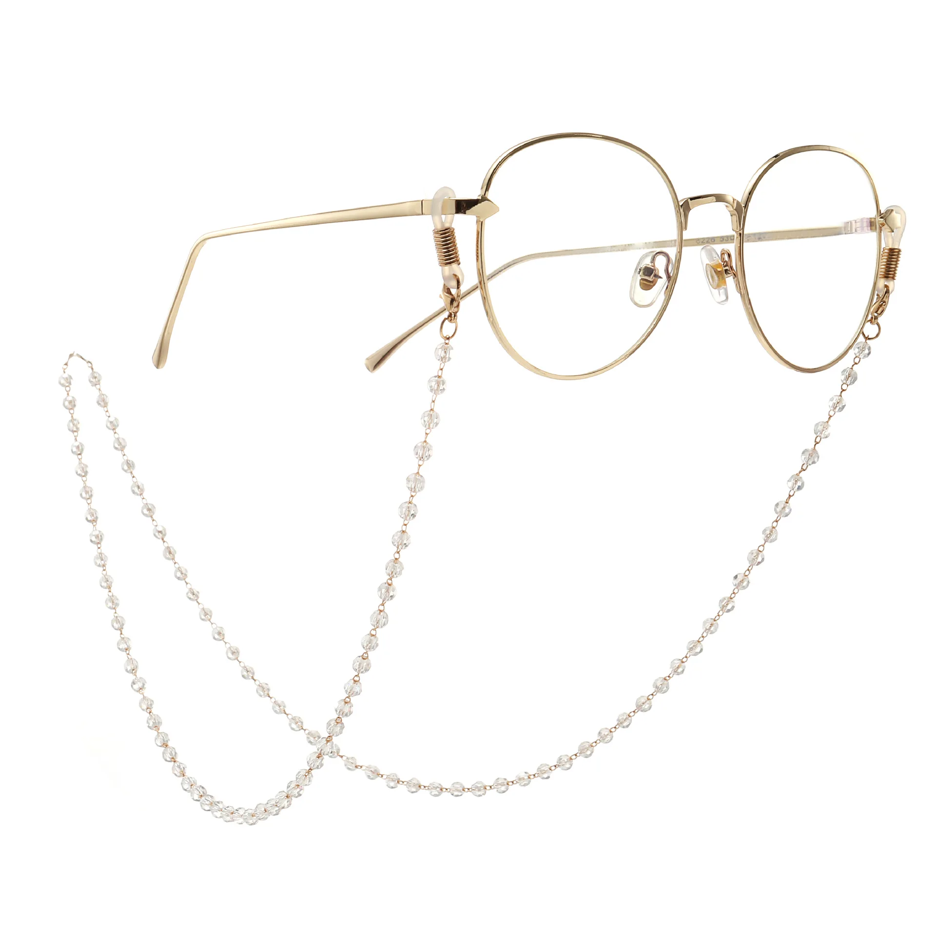 Transparent Glass Beads Portable Non Slip glasses Reading Sunglasses Anti-Slip Chain Holder Neck Straps For Eye Glasses
Transparent Glass Beads Portable Non Slip glasses Reading Sunglasses Anti-Slip Chain Holder Neck Straps For Eye Glasses