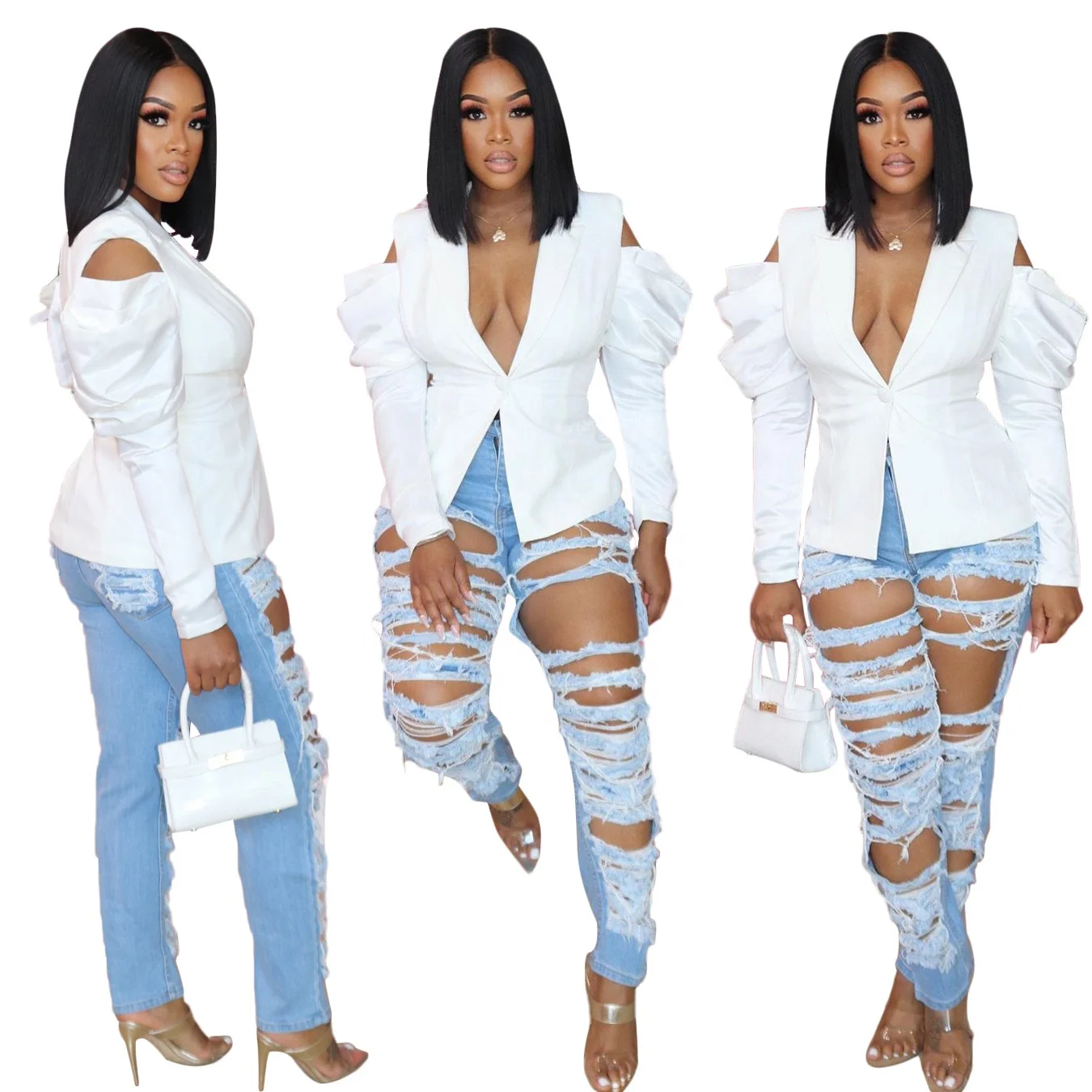 KX-S390182 2021 New design white office ladies wear blazer jacket puff sleeve fashion women blazer
KX-S390182 2021 New design white office ladies wear blazer jacket puff sleeve fashion women blazer