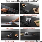 Doopen Double Electric Oven Electric Induction Hob Schott Ceran Induction Hob Cooker Hood Tempered Glass