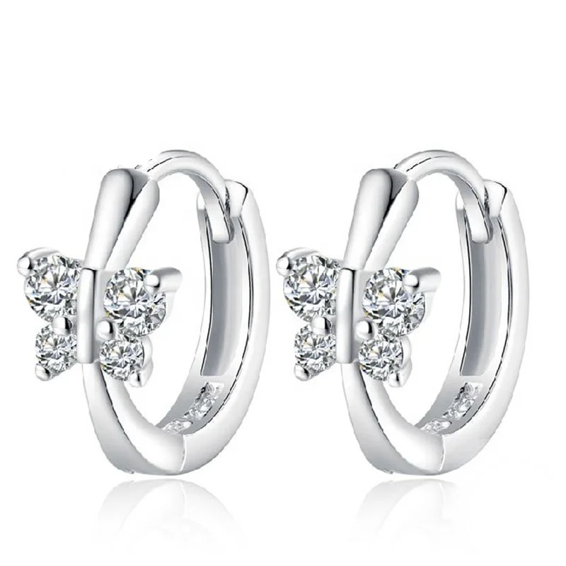 Butterfly Zircon Crystal Hoop Earrings Loop Earring Party Jewelry Accessories Gifts for Women Girls, Picture shows
Butterfly Zircon Crystal Hoop Earrings Loop Earring Party Jewelry Accessories Gifts for Women Girls, Picture shows