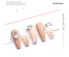 Nail Metal Sticker Nail Art Nails 3D Alloy Zircon Nail Art Luxury Metal Disc Set Nail Sticker