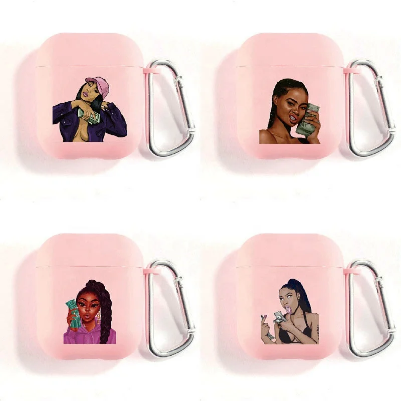 Hot Sale Black Girl Make Money Protective Case Compatible for Airpods 1 2, Soft TPU Pink Luxury cute case for Airpod pro
Hot Sale Black Girl Make Money Protective Case Compatible for Airpods 1 2, Soft TPU Pink Luxury cute case for Airpod pro