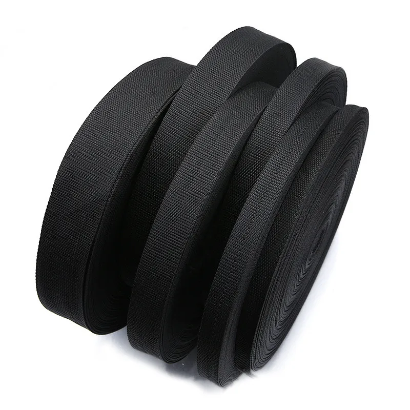

Polypropylene PP Webbing Strapping Flat Strap 2" 1" inch W Black Pattern Webbing polypropylen for Bags, Customized colour