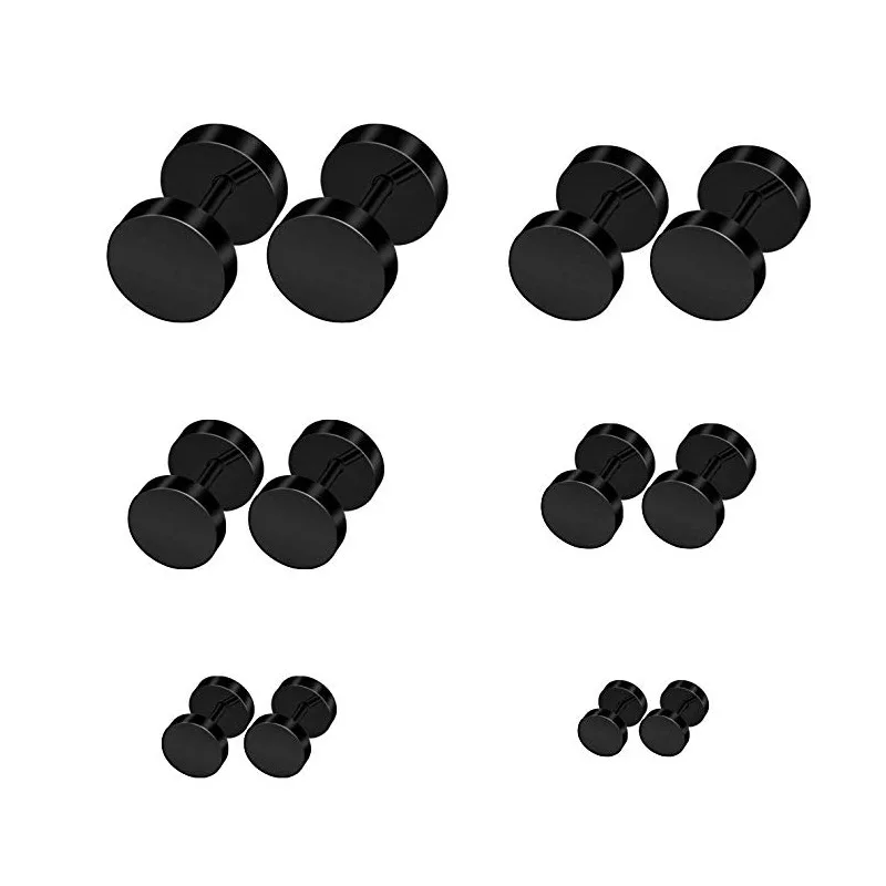 hot sale stainless steel black men's barbell ear studs flat round cake earrings wholesale
hot sale stainless steel black men's barbell ear studs flat round cake earrings wholesale