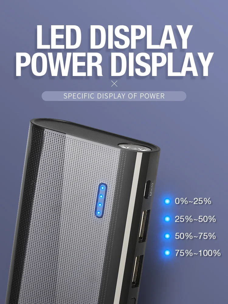 Latest design high quality Dual USB Power Bank DC 5V 2A 10000mAh christmas gift power bank with LCD display - ANKUX.COM