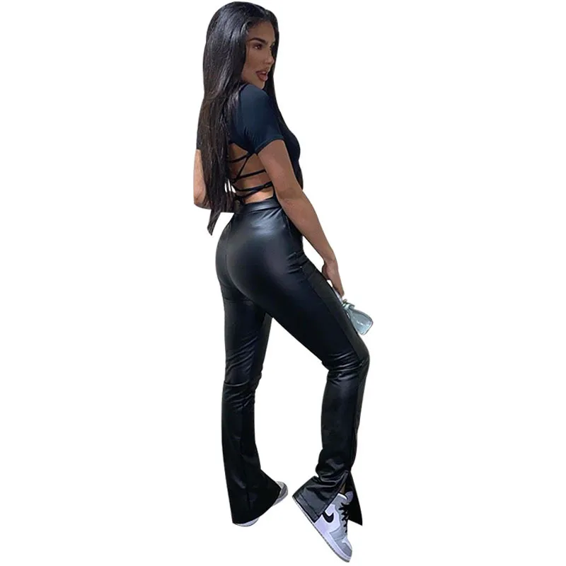 Women Leggings Side Split High Waist Pants Women's Trousers Skinny Bodycon Fashion Faux PU Leather Pant Women C13882
Women Leggings Side Split High Waist Pants Women's Trousers Skinny Bodycon Fashion Faux PU Leather Pant Women C13882
