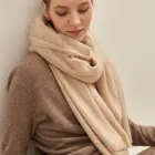 Newest pure color woolen scarf latest shawl tassel cashmere women scarf