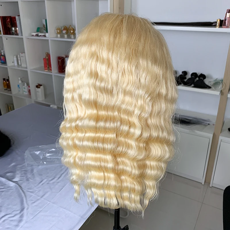 Double Drawn Human Hair Wigs 613 Curly Wave Lace Front Wig Blonde Virgin Hair Wigs For Women Wholesale, Natural color bob wig
Double Drawn Human Hair Wigs 613 Curly Wave Lace Front Wig Blonde Virgin Hair Wigs For Women Wholesale, Natural color bob wig
