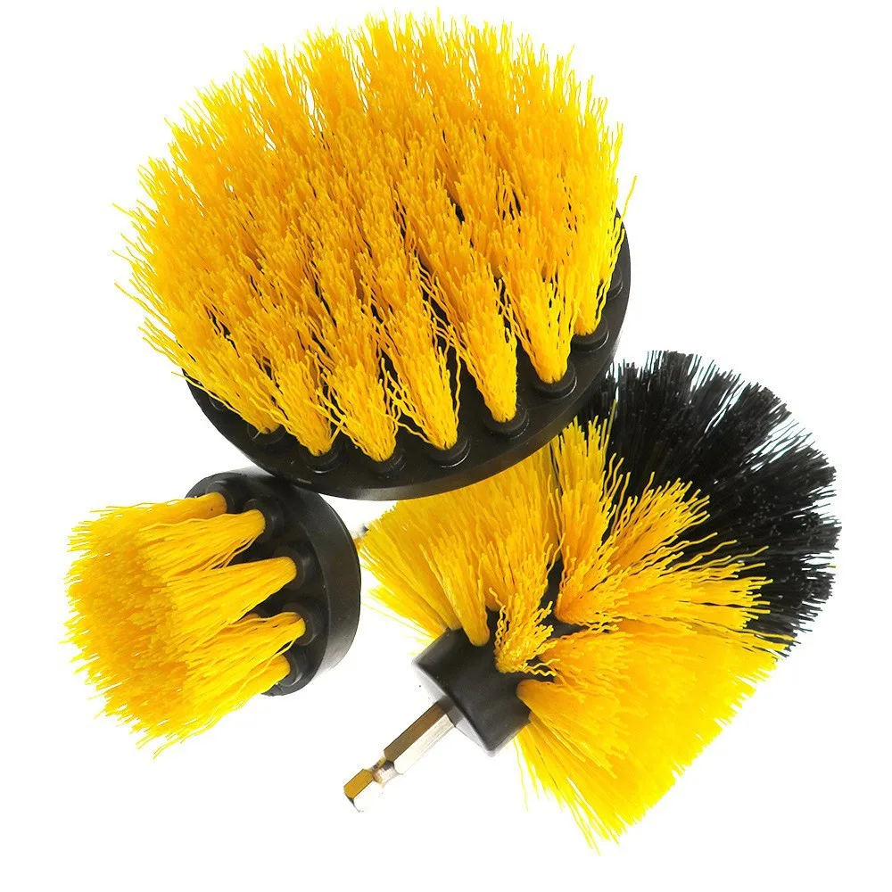 Outdoor nylon 3 pcs power scrubber cleaning wire attachment brush set for drill 
Outdoor nylon 3 pcs power scrubber cleaning wire attachment brush set for drill