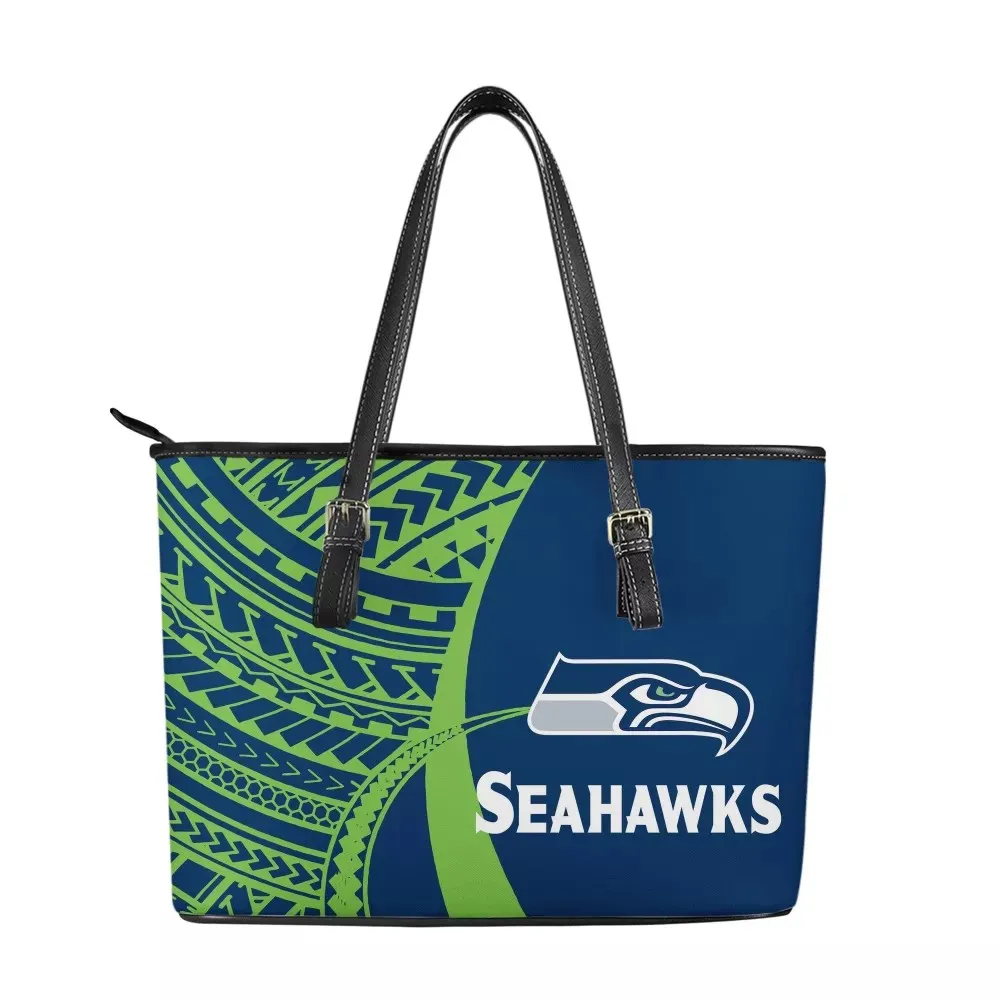 

American Famous Brand Purses Polynesian Traditional Tribal Lady Bag NFL TAMPA BAY Logo Custom Casual Women PU Leather Handbag, Customized color