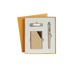 Black Gold Pen USB Card Holder Gift Set Hotel Gift Sets Custom Logo