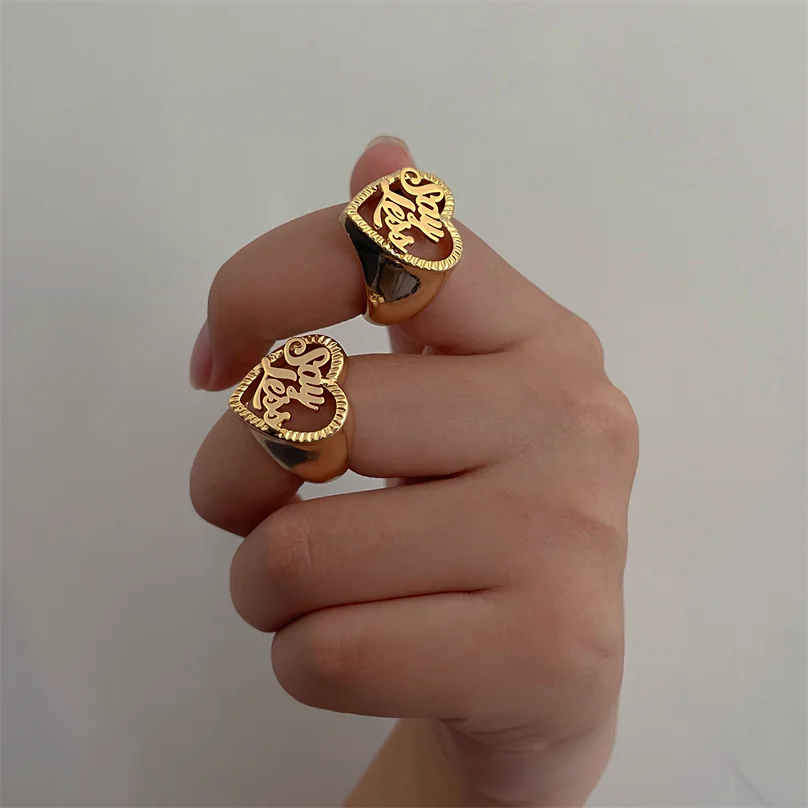 2021 hot sale Letter and Heart Engraving silver gold Personalized Custom Name Ring design jewelry, Gold, silver
2021 hot sale Letter and Heart Engraving silver gold Personalized Custom Name Ring design jewelry, Gold, silver