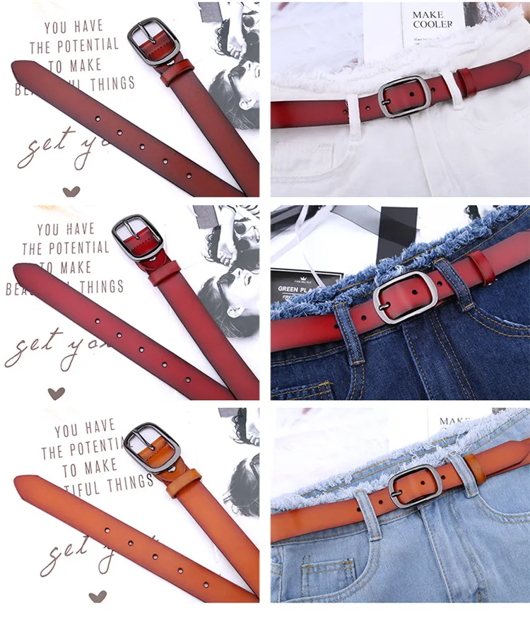 IGM Brand most popular good design fashion ladies leather belts women pu belts