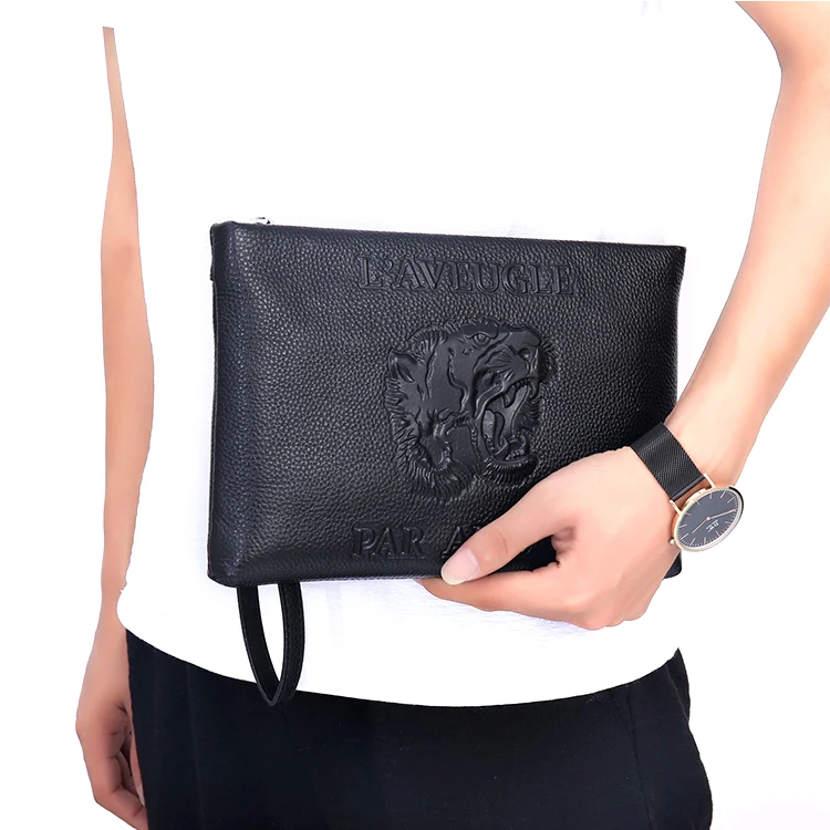 Animal Prints Large Capacity Men's Long Purse Fashion Genuine Leather Men Hand Bag Man Clutch Bag with Zip, Black
Animal Prints Large Capacity Men's Long Purse Fashion Genuine Leather Men Hand Bag Man Clutch Bag with Zip, Black
