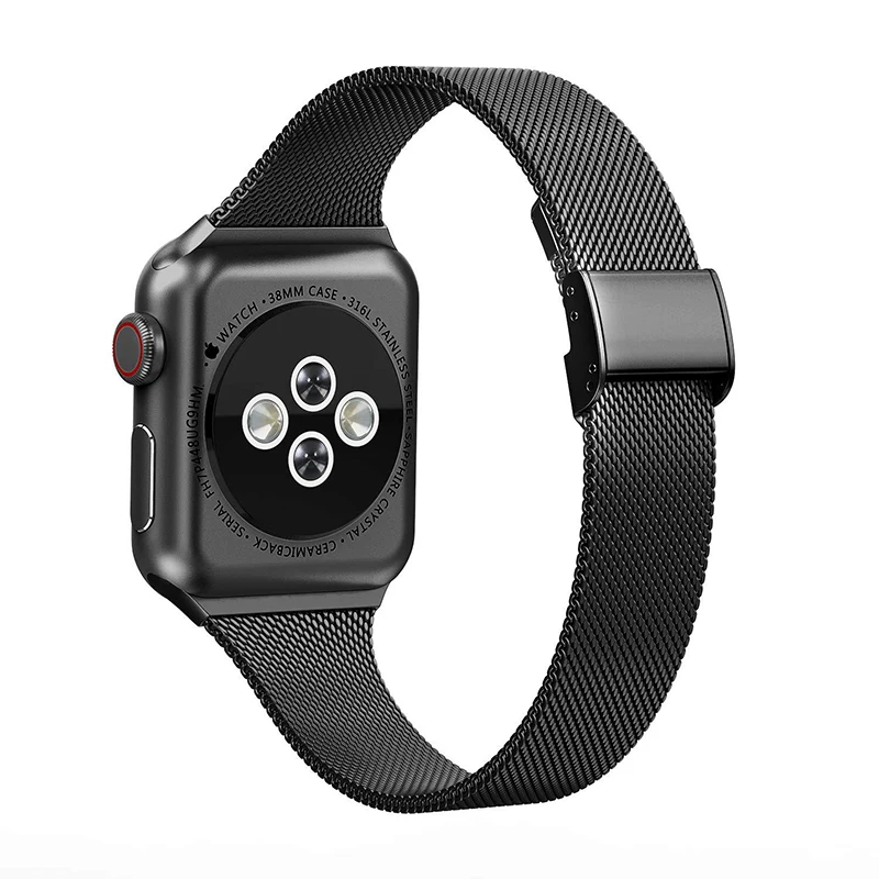 Narrow with buckle mesh milanese watch strap stainless steel band for Apple watch, for iwatch replacements straps
Narrow with buckle mesh milanese watch strap stainless steel band for Apple watch, for iwatch replacements straps