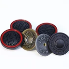 Custom Brand Name Logo Antique Copper Insert Metal Brass Denim Jeans Rivet Buttons