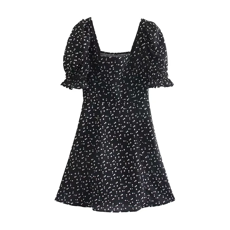 BMURHMZA2021 new summer women's dress with sweet fragmental square neck and waist wave point, Picture color
BMURHMZA2021 new summer women's dress with sweet fragmental square neck and waist wave point, Picture color