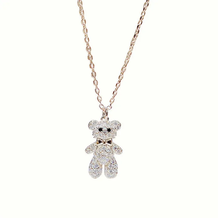 Bone Chain Teddy Bear Necklace Female Fashion Accessories Simple And Cute Jewelry Necklace, Picture shows
Bone Chain Teddy Bear Necklace Female Fashion Accessories Simple And Cute Jewelry Necklace, Picture shows