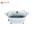 Household Die Cast Casserole Aluminum Deep Electric Hot Soup Pot Electric Skillet