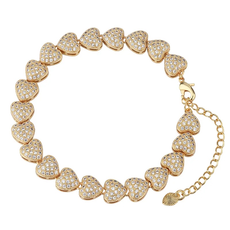 New 2021 INS Hot Sell Zircon Diamond-encrusted Heart Shaped Bracelet Fashion Jewelry
New 2021 INS Hot Sell Zircon Diamond-encrusted Heart Shaped Bracelet Fashion Jewelry