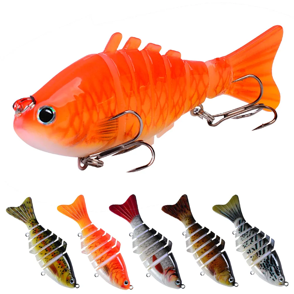 100mm sea fishing simulation 7 section bionic bait 15.5g hard bait ABS steel ball knotty fish, 5 colors
100mm sea fishing simulation 7 section bionic bait 15.5g hard bait ABS steel ball knotty fish, 5 colors