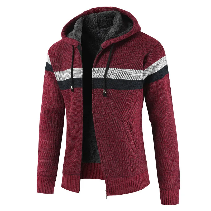 2021 Autumn Winter Men Hoodies Cardigan Men Striped Knitted Sweaters Mens Hoody Sweatercoats Male Fleece Sweaters
2021 Autumn Winter Men Hoodies Cardigan Men Striped Knitted Sweaters Mens Hoody Sweatercoats Male Fleece Sweaters