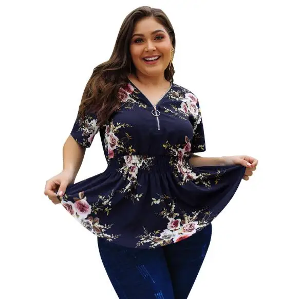 2020 Women Tops Plus Size V-Neck Short Sleeve Elegant Design Women Blouse Lady Shirt Blouse For Women, Navy,white,apricot or custom colors
2020 Women Tops Plus Size V-Neck Short Sleeve Elegant Design Women Blouse Lady Shirt Blouse For Women, Navy,white,apricot or custom colors
