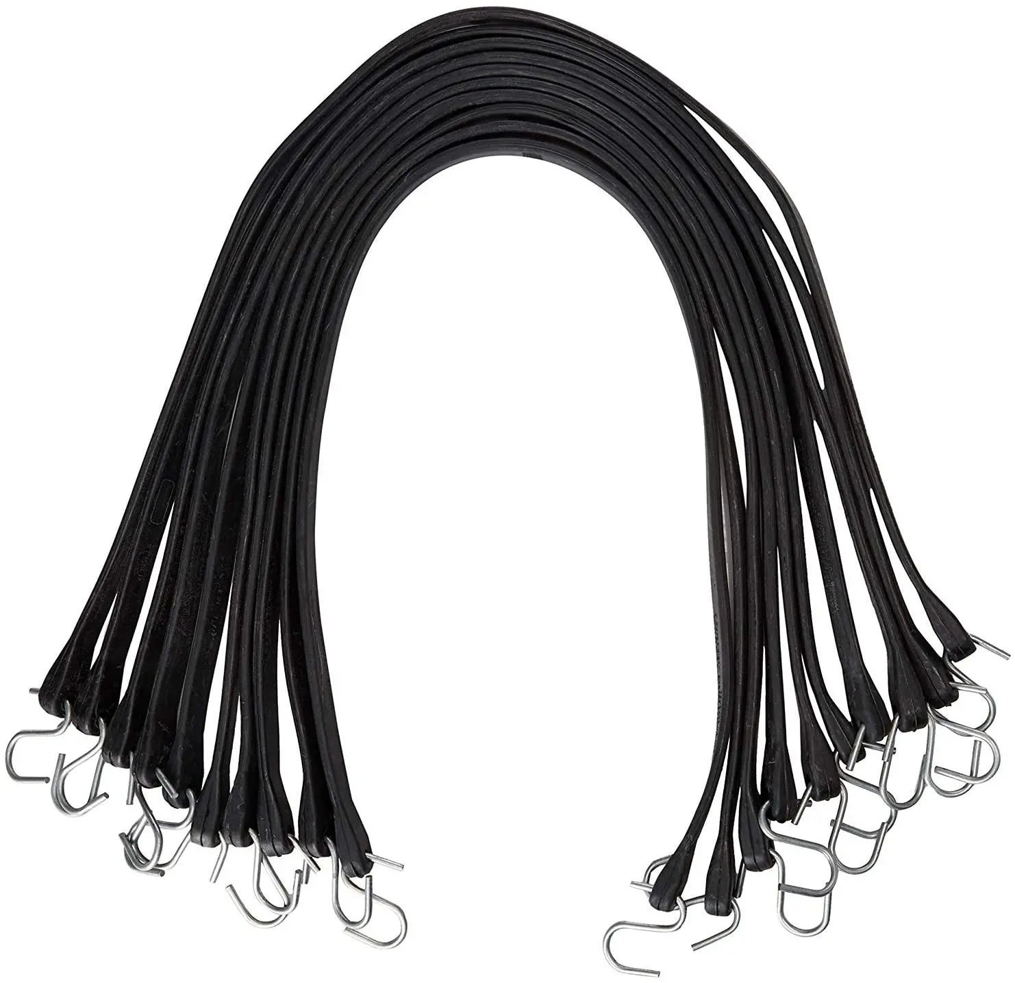 21 inch natural rubber bungee cords with hooks heavy-duty