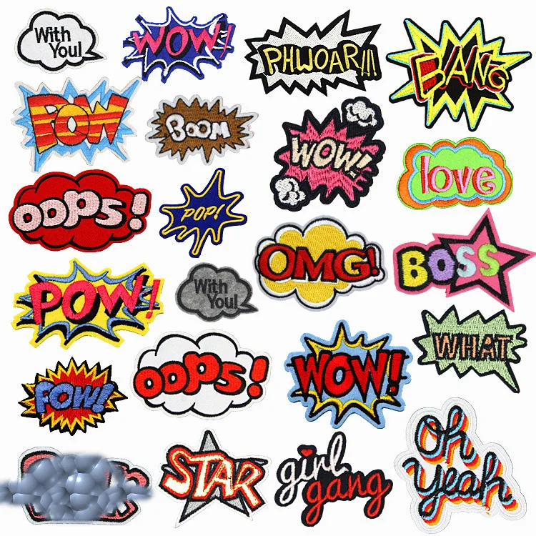 Hot Sale 22pcs/set Popular Custom Smash Word Embroidered Iron On Patches Sew on Applique Stickers for Clothing Backpack, Photos
Hot Sale 22pcs/set Popular Custom Smash Word Embroidered Iron On Patches Sew on Applique Stickers for Clothing Backpack, Photos