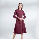 Temperament Long Sleeve Cotton Wholesale Autumn Woman Casual Clothing Dress
